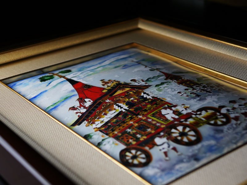 【京七宝】陶額 祇園祭