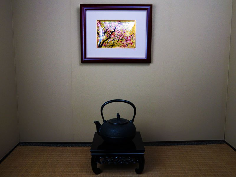 【京七宝】陶額 円山枝垂桜