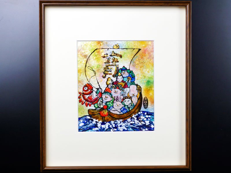 【京七宝】陶額 七福神