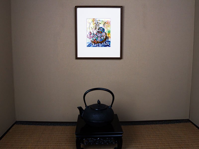 【京七宝】陶額 七福神