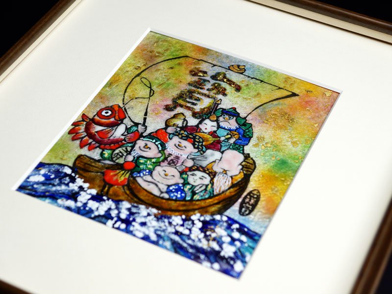 【京七宝】陶額 七福神