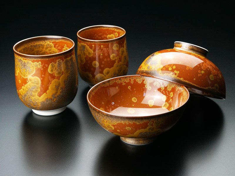 【有田焼】睦揃(夫婦茶碗セット)金華紋