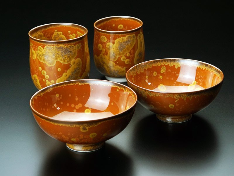 【有田焼】睦揃(夫婦茶碗セット)金華紋