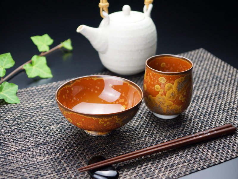 【有田焼】睦揃(夫婦茶碗セット)金華紋