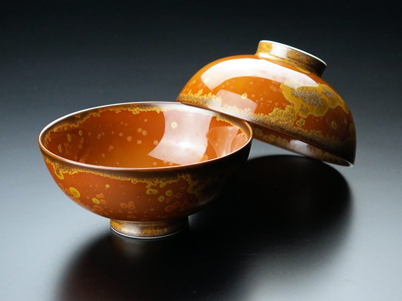 【有田焼】睦揃(夫婦茶碗セット)金華紋