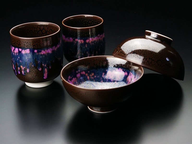 【有田焼】睦揃(夫婦茶碗セット)花筏