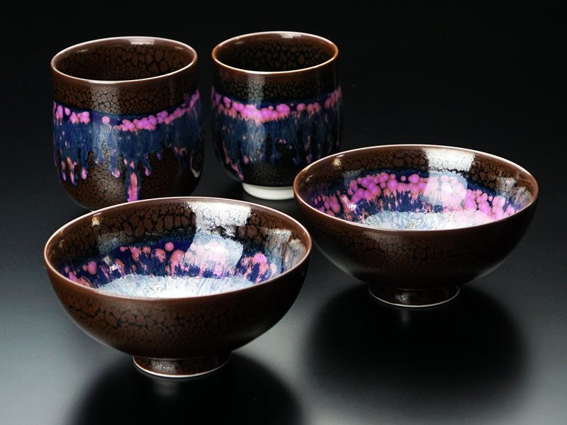 【有田焼】睦揃(夫婦茶碗セット)花筏