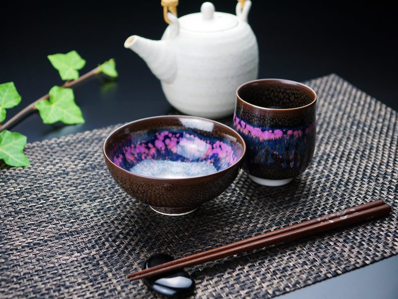 【有田焼】睦揃(夫婦茶碗セット)花筏