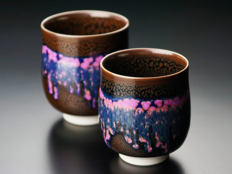 【有田焼】睦揃(夫婦茶碗セット)花筏