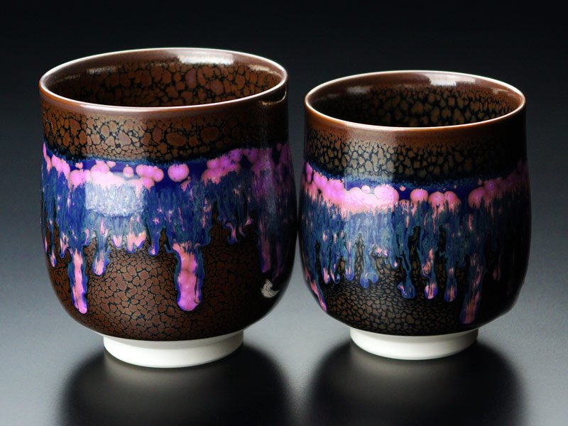 【有田焼】夫婦湯呑 花筏
