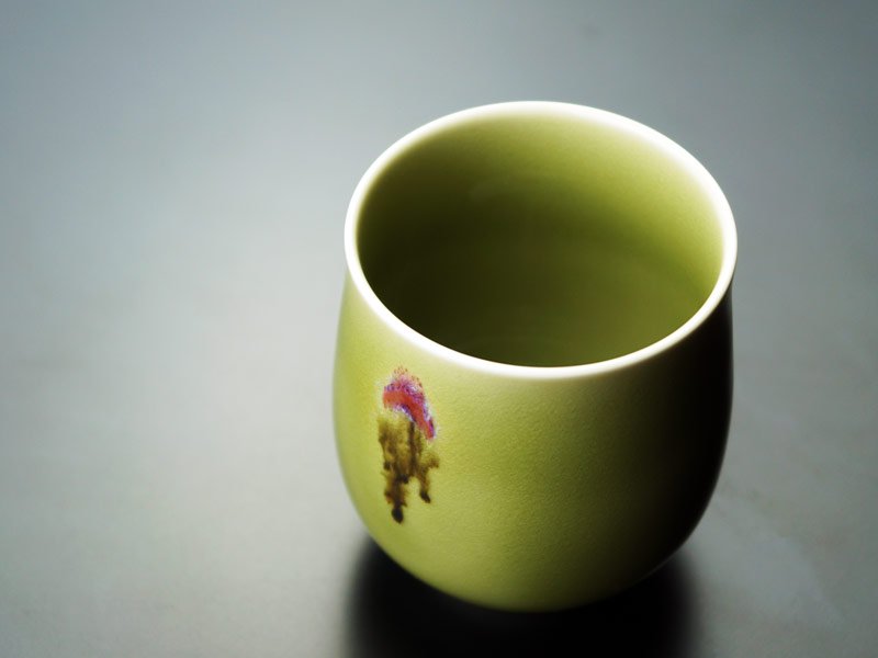 【有田焼】夫婦湯呑 天龍寺青磁花片紋