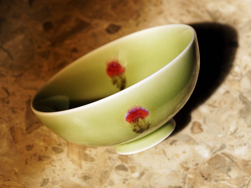 【有田焼】茶碗 天龍寺青磁花片紋