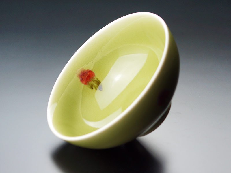 【有田焼】茶碗 天龍寺青磁花片紋