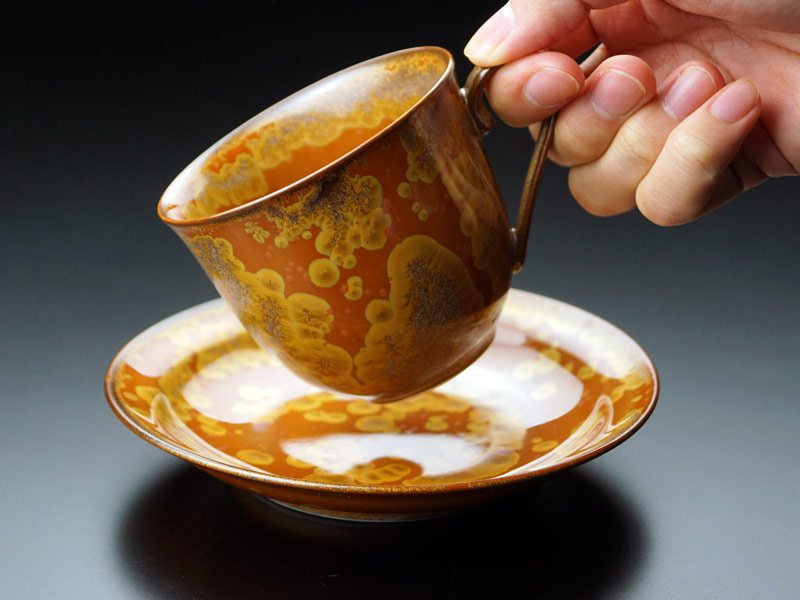 【有田焼】広口コーヒーカップ 金華紋