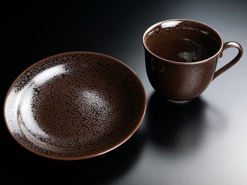 【有田焼】広口コーヒーカップ 油滴天目