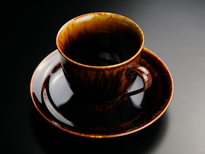 【有田焼】広口コーヒーカップ 玳皮天目