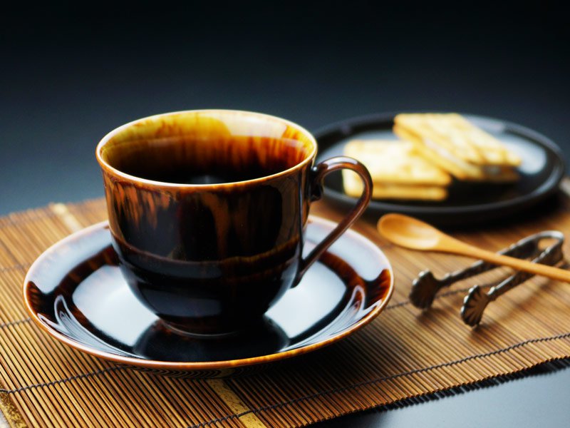 【有田焼】広口コーヒーカップ 玳皮天目