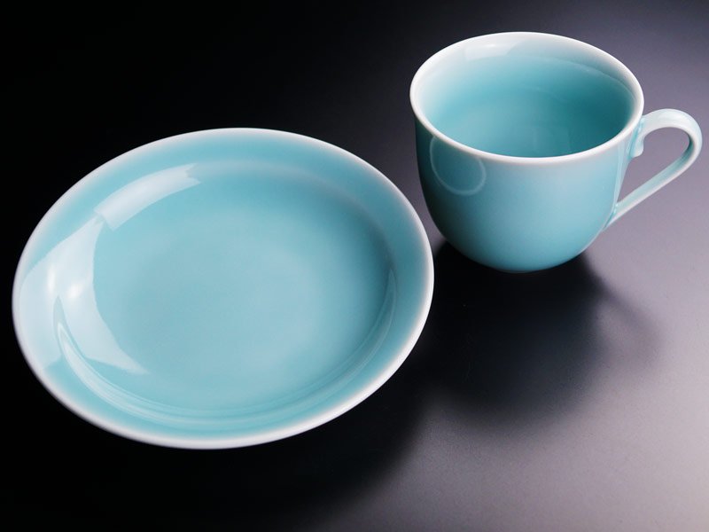 【有田焼】広口コーヒーカップ 砧青磁