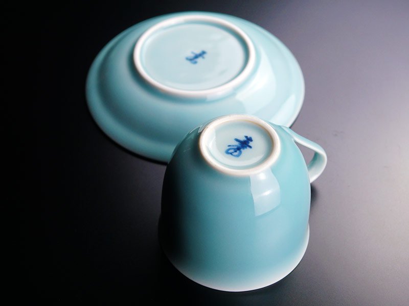 【有田焼】広口コーヒーカップ 砧青磁