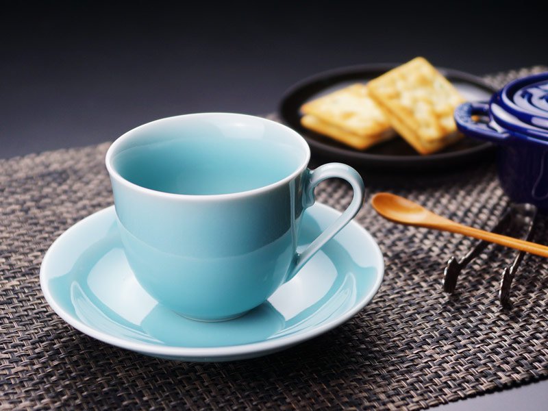 【有田焼】広口コーヒーカップ 砧青磁