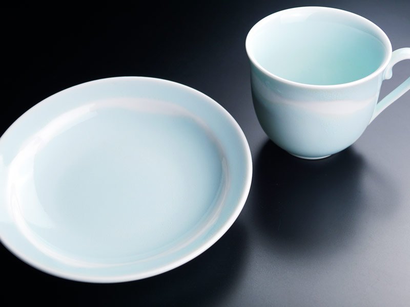 【有田焼】広口コーヒーカップ 月白釉