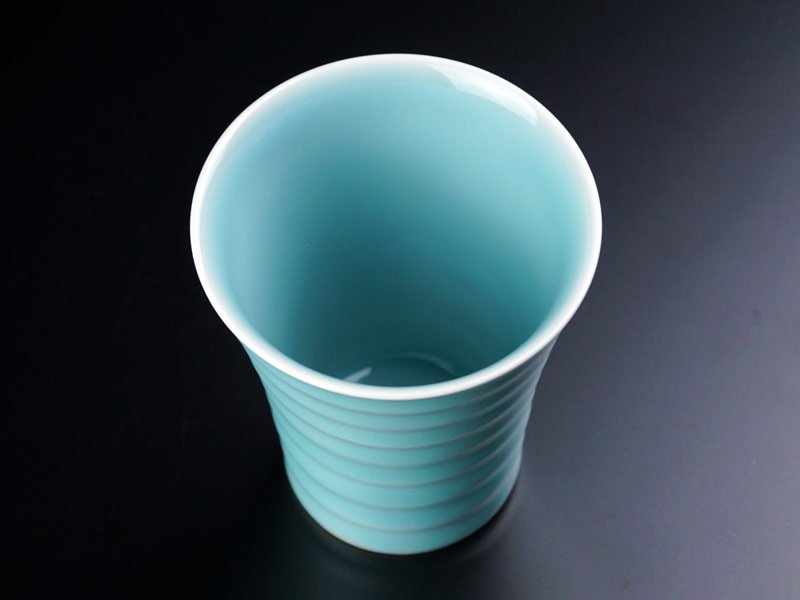 【有田焼】段付焼酎グラス 砧青磁