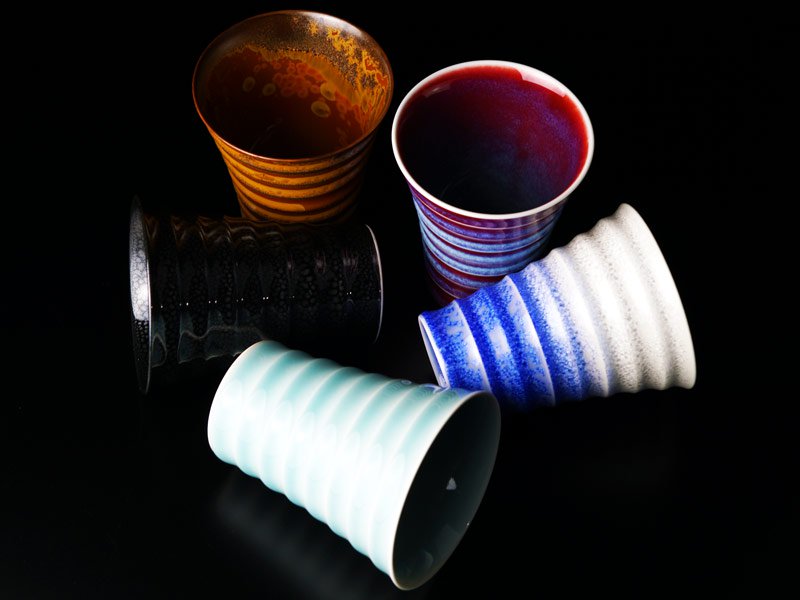 【有田焼】焼酎グラスセット 耀変五色