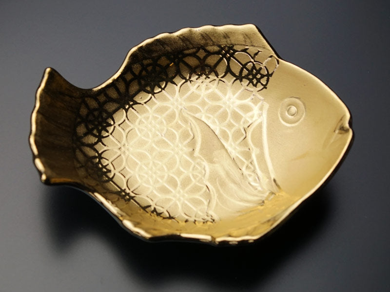 有田焼ペア皿 夫婦鯛吉祥青海波 結婚祝いや引き出物に