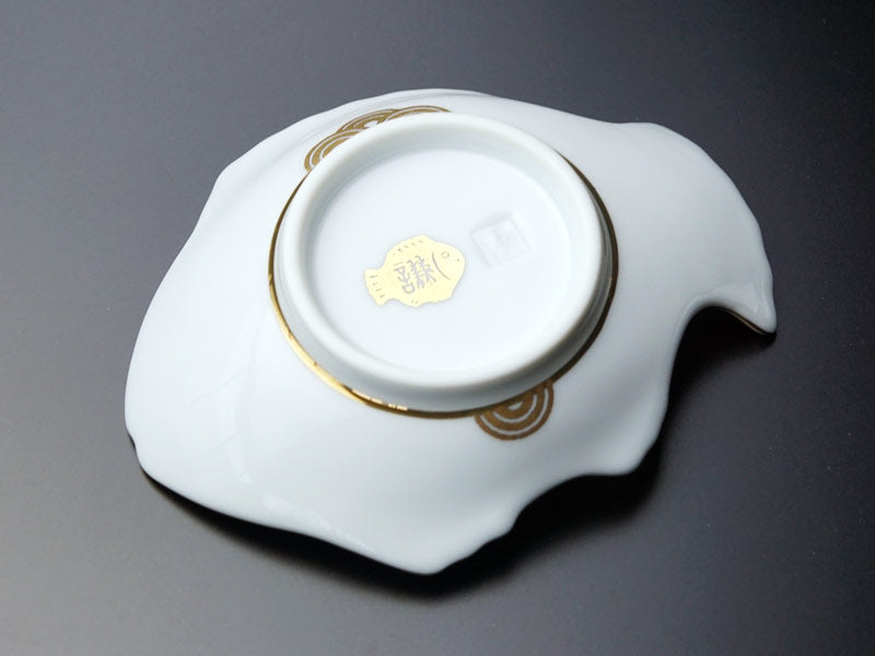 有田焼ペア皿 夫婦鯛吉祥青海波 結婚祝いや引き出物に