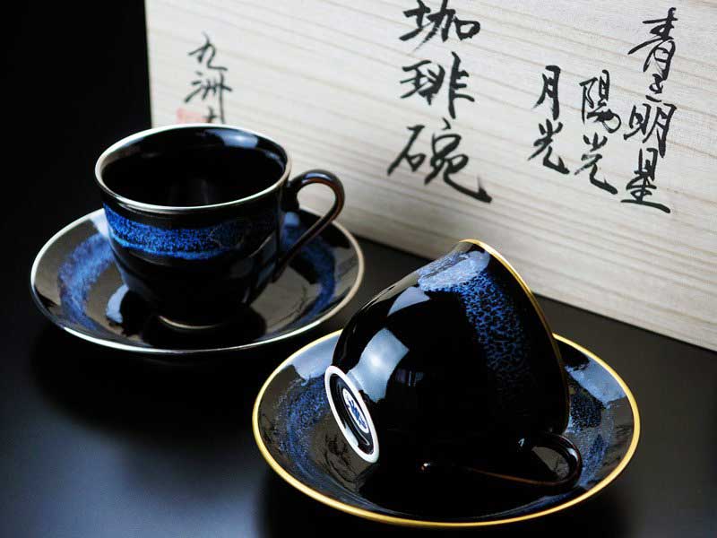 本金・白金の輝き 珈琲茶碗 青き明星