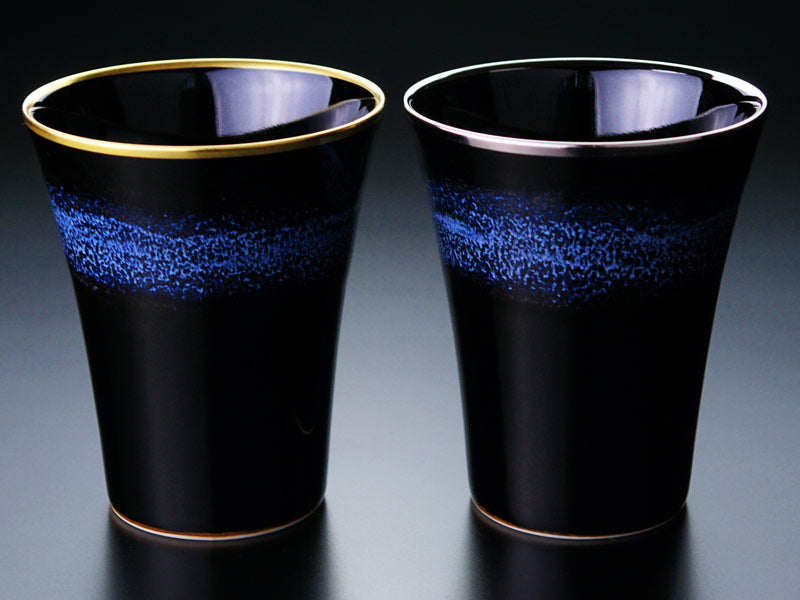 本金と白金の永久なる輝き ペア焼酎グラス 陽光 月光