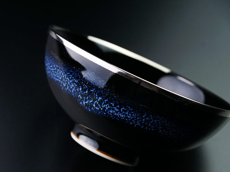 永久に煌めく白金【有田焼】茶碗 青き明星 月光