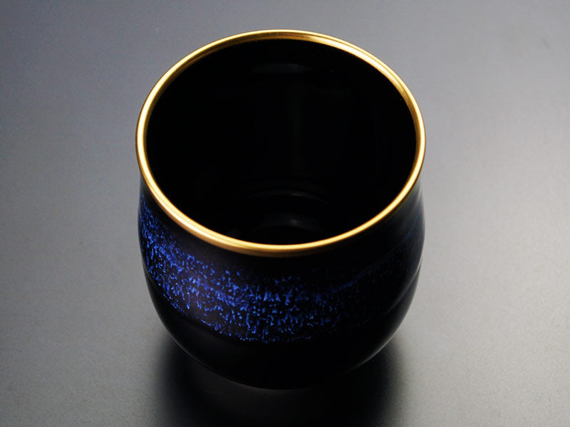 【目上の方への贈り物】湯呑み 青き明星 陽光 輝く本金
