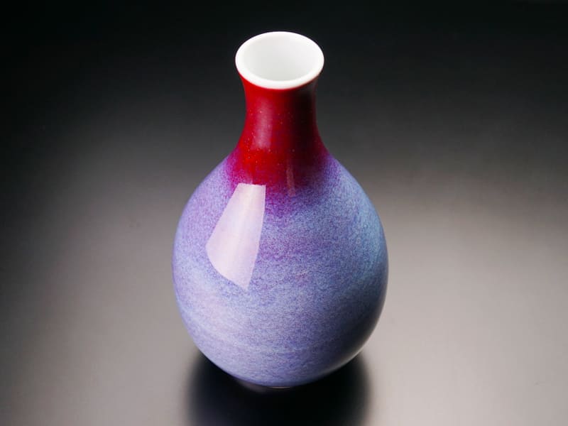 【有田焼】鶴首花瓶 彩雲