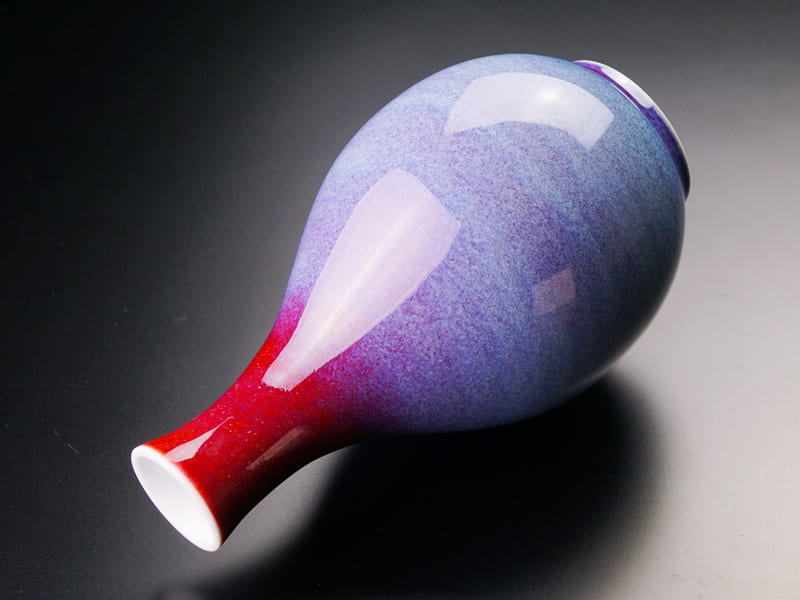 【有田焼】鶴首花瓶 彩雲