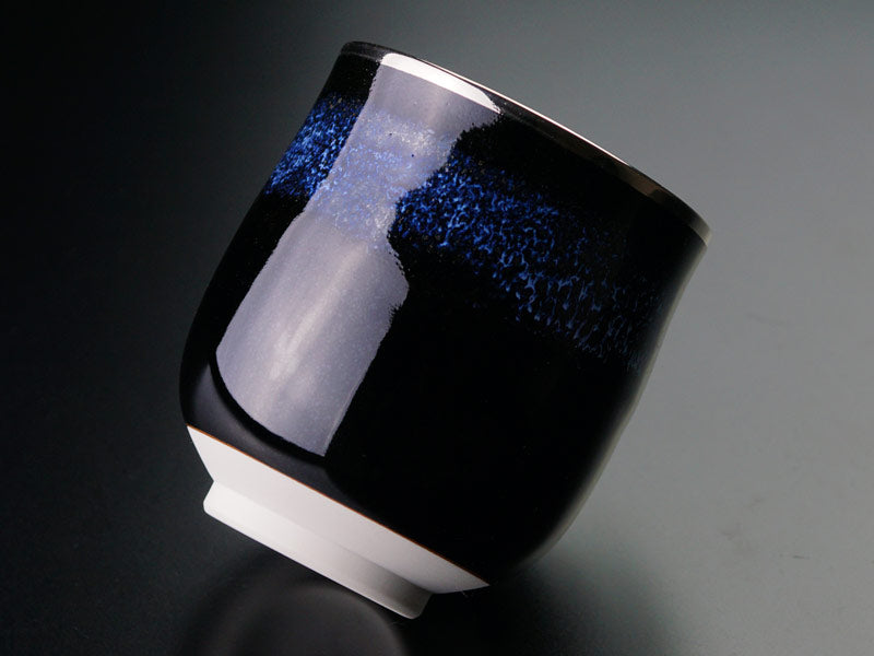 本金・白金の永久なる輝き【有田焼】夫婦湯呑 青き明星 陽光 月光