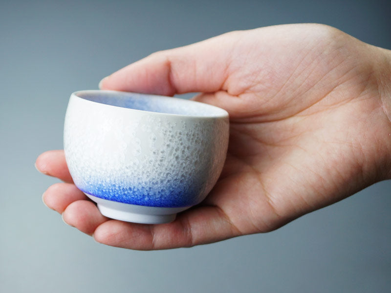 【有田焼】 ぐい呑み 盃 藍染水滴