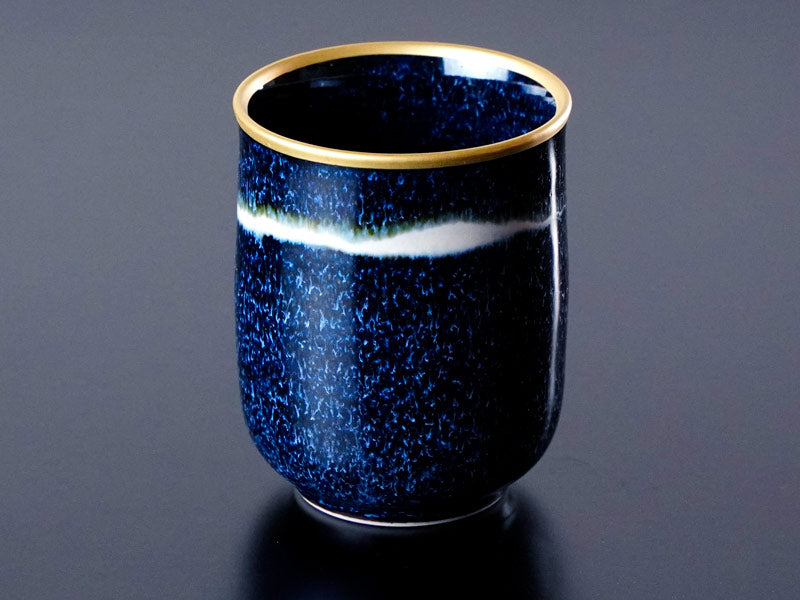 【有田焼】湯呑 銀河本金彩 "星天"