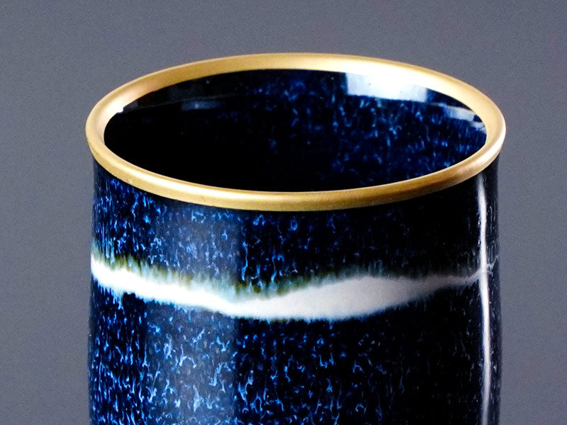 【有田焼】湯呑 銀河本金彩 "星天"