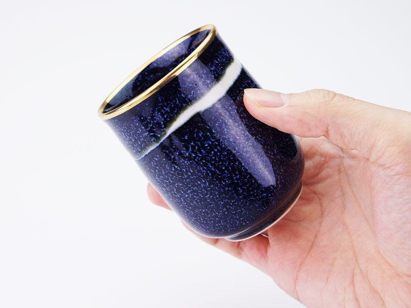 【有田焼】湯呑 銀河本金彩 "星天"