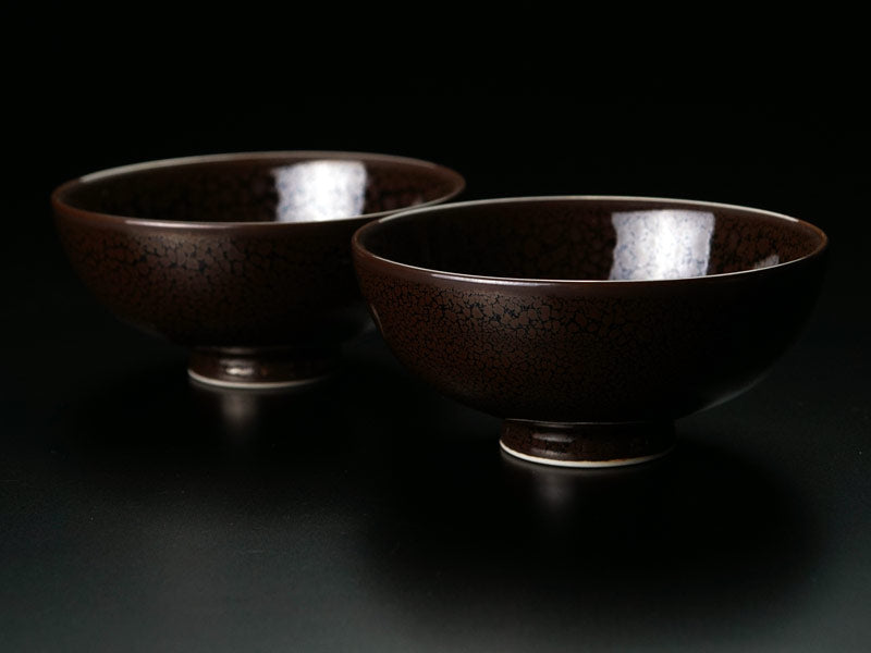 【有田焼】夫婦茶碗 龍鱗油滴天目