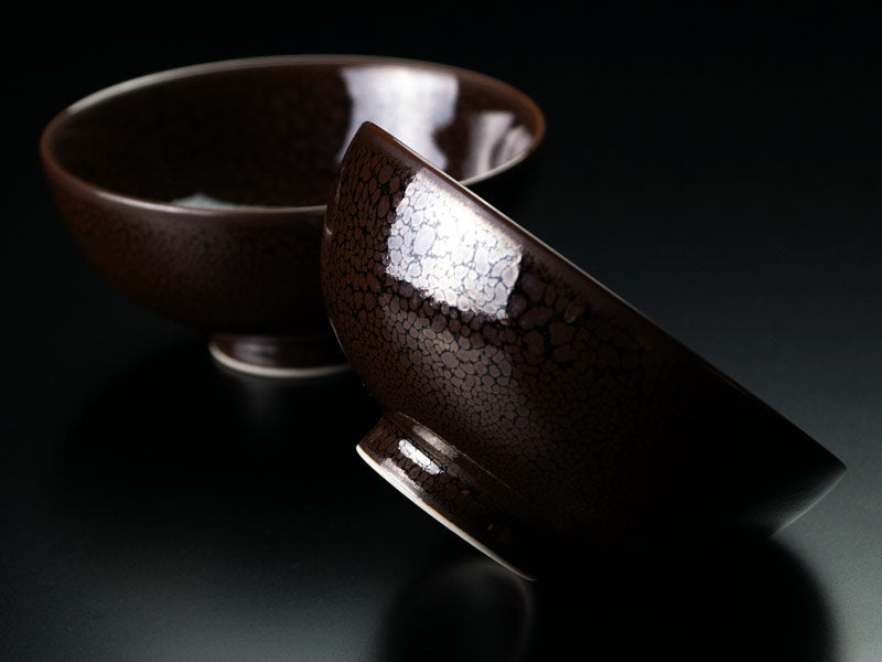 【有田焼】夫婦茶碗 龍鱗油滴天目