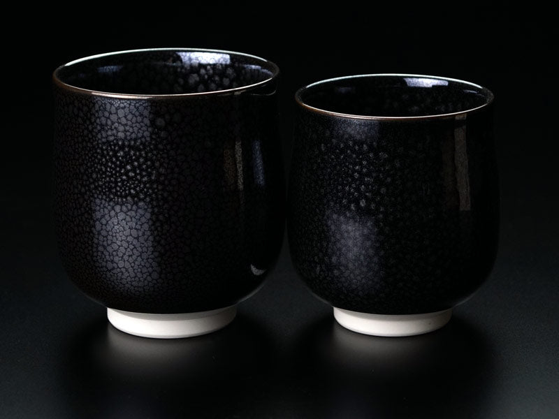 【有田焼】夫婦湯呑 銀油滴天目