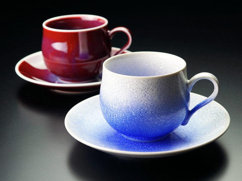 有田焼ペアコーヒーカップ 燿変2色