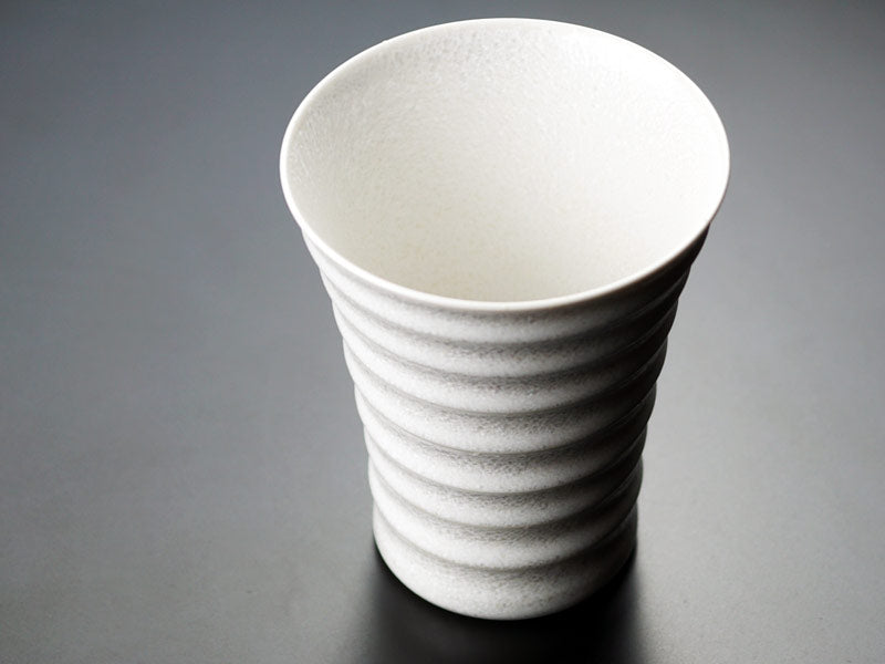 【有田焼】段付焼酎グラス 白天目