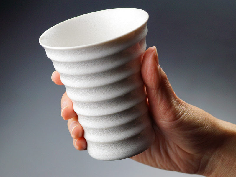 【有田焼】段付焼酎グラス 白天目