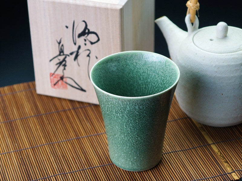 【有田焼】焼酎グラス 鶯玉