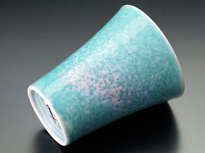 【有田焼】焼酎グラス 翡翠鈞窯