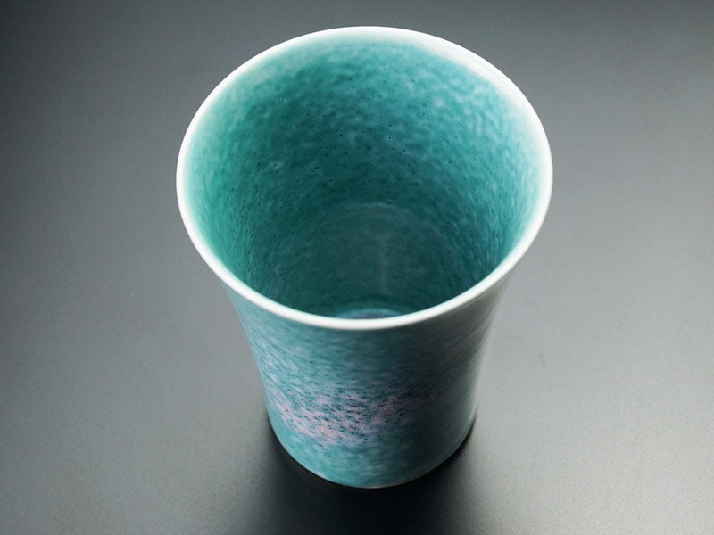 【有田焼】焼酎グラス 翡翠鈞窯