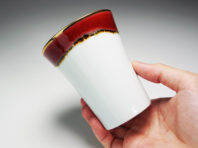 【有田焼】焼酎グラス 本金彩 シルクロード